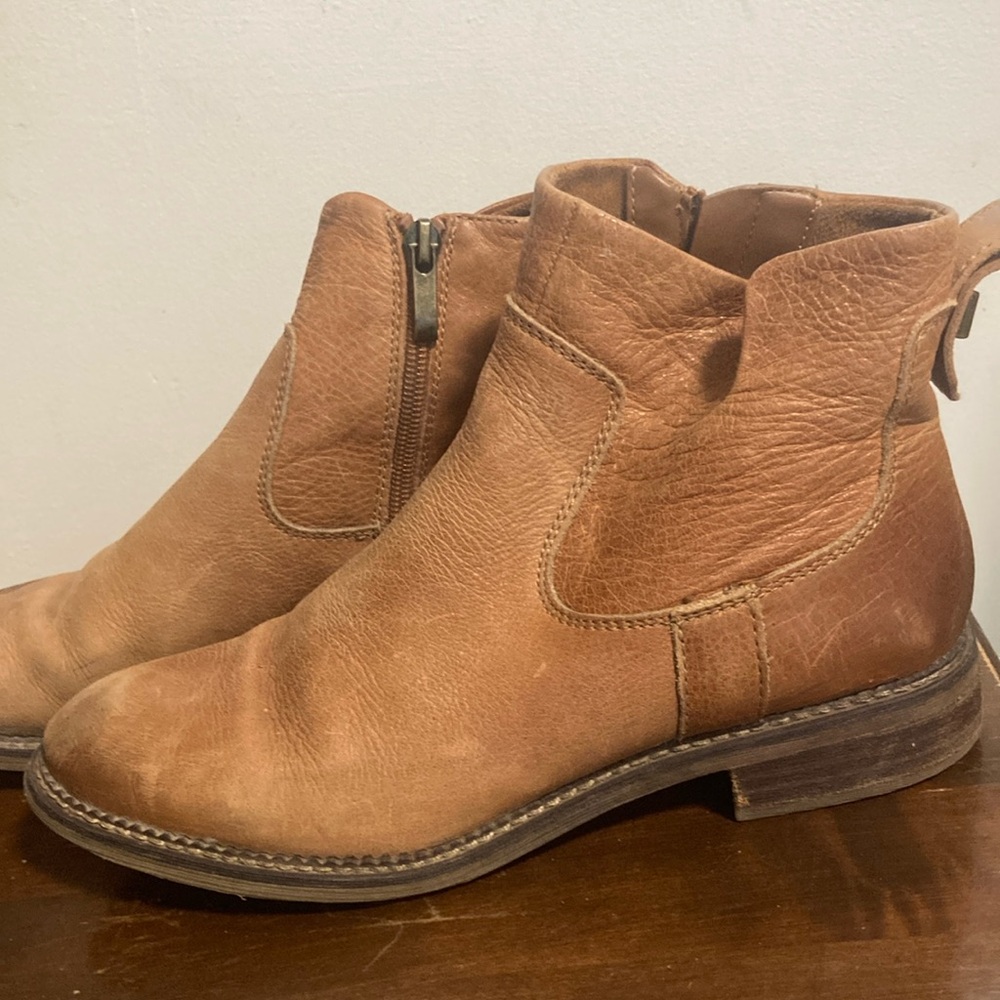 Franco Sarto Tan Ankle Boots